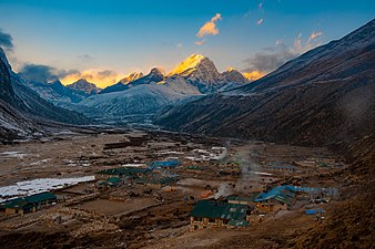 Amazing Sunset of Pheriche. Photograph: Babin Dulal