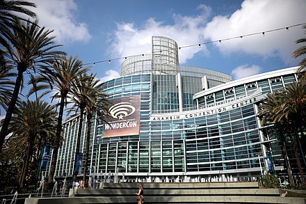 The exterior of WonderCon at the Anaheim Convention Center