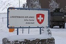 Coat of arms of Switzerland used by army Andermatt - Swiss Army (11089532054).jpg