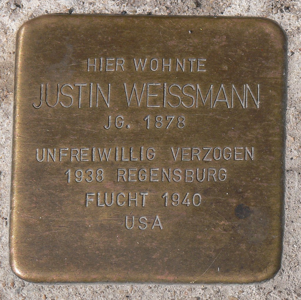 Ansbach Stolperstein Weissmann, Justin.jpg