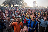 April 2008 uprisings in Mahalla, Egypt.JPG