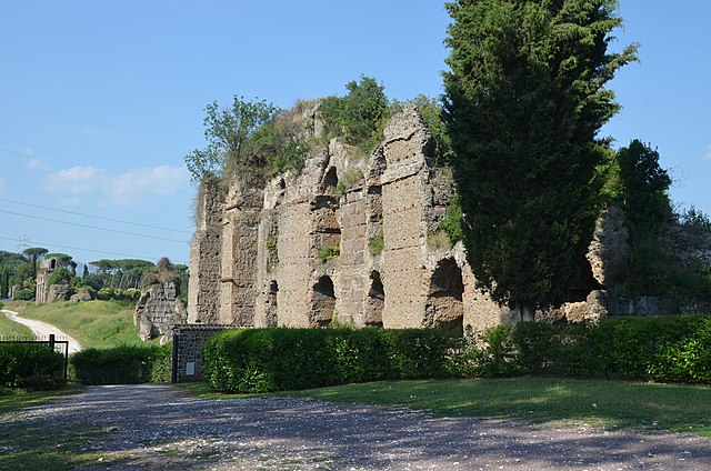 Ruins of the Aqua Anio Vetus, a Roman aqueduct built in 272 BC