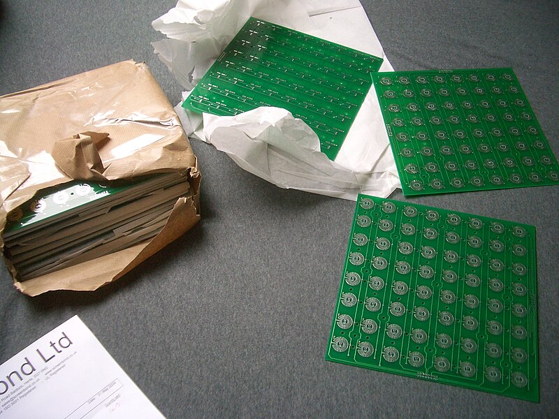 File:Arduinome buttonpad PCBs arrived (2009-06-09 18.18.55 by c-g.).jpg