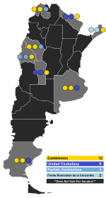 Argentinian Chamber of Senators Election 2017 - Results by Province.svg