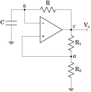 File:Astable multivibrator using OpAmp.svg