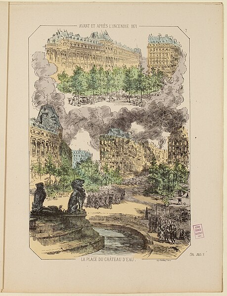 File:Avant et après l'incendie 1871 La place du Château d'eau. 7, QB.1265-8.jpg