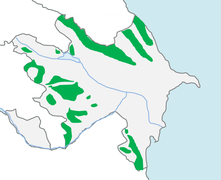 Карта лісових масивів Азербайджану