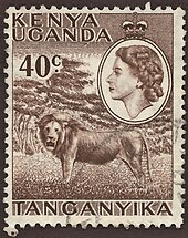 Stamp of British East Africa with portrait of Queen Elizabeth II BEA-KUT 1958 MiNr0097 pm B002.jpg