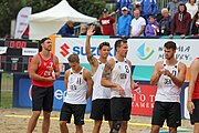 Deutsch: Beachhandball Europameisterschaften 2019 (Beach handball Euro); Tag 6: 7. Juli 2019 – Männerfinale, Dänemark-Norwegen 2:0 (25:18, 19:16) English: Beach handball Euro; Day 6: 7 July 2019 – Men's Final – Denmark-Norway 2:0 (25:18, 19:16)