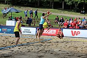 Deutsch: Beachhandball Europameisterschaften 2019 (Beach handball Euro); Tag 1: 2. Juli 2019 – Männer, Vorrunde Gruppe A, Deutschland-Norwegen 2:0 (22:14, 22:20) English: Beach handball Euro; Day 1: 2 July 2019 – Men Preliminary Round Group A – Germany-Norway 2:0 (22:14, 22:20)