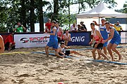 Deutsch: Beachhandball Europameisterschaften 2019 (Beach handball Euro); Tag 1: 2. Juli 2019 – Männer, Vorrunde Gruppe C, Schweiz-Ukraine 2:1 (22:23, 17:14, 9:6) English: Beach handball Euro; Day 1: 2 July 2019 – Men Preliminary Round Group C – Switzerland-Ukraine 2:1 (22:23, 17:14, 9:6)