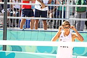 Deutsch: Beachvolleyball bei den Olympischen Jugendspielen 2018; Tag 8, 14. Oktober 2018; Mädchen, Achtelfinale – Mexiko-China 0:2 (15–21/16–21) English: Beach volleyball at the 2018 Summer Youth Olympics at 14 October 2018 – Girls Round of 16 – Mexico-China 0:2 (15–21/16–21)