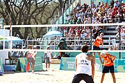 Deutsch: Beachvolleyball bei den Olympischen Jugendspielen 2018; Tag 8, 14. Oktober 2018; Mädchen, Achtelfinale – Mexiko-China 0:2 (15–21/16–21) English: Beach volleyball at the 2018 Summer Youth Olympics at 14 October 2018 – Girls Round of 16 – Mexico-China 0:2 (15–21/16–21)