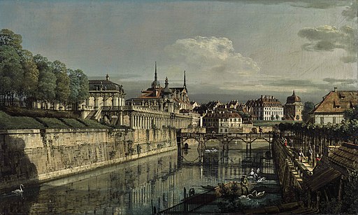 Bernardo Bellotto - Dresden, A view of the moat of the Zwinger, Sotheby's auction July 2020