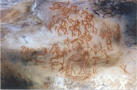 Rock paintings in Bhimbetka