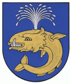 Bálna a litvániai Birštonas címerében