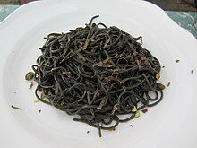 Squid ink pasta with truffles and pistachios Black pasta with truffle and pistachio.jpg