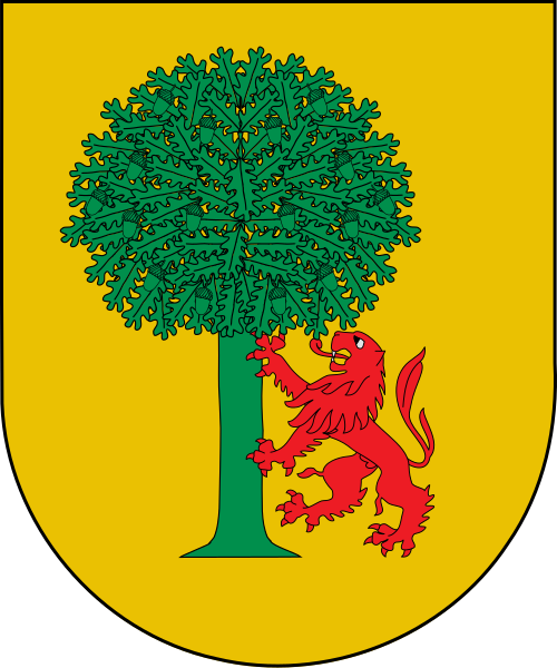 File:Blasón familia Ýñigo con árbol y león.svg