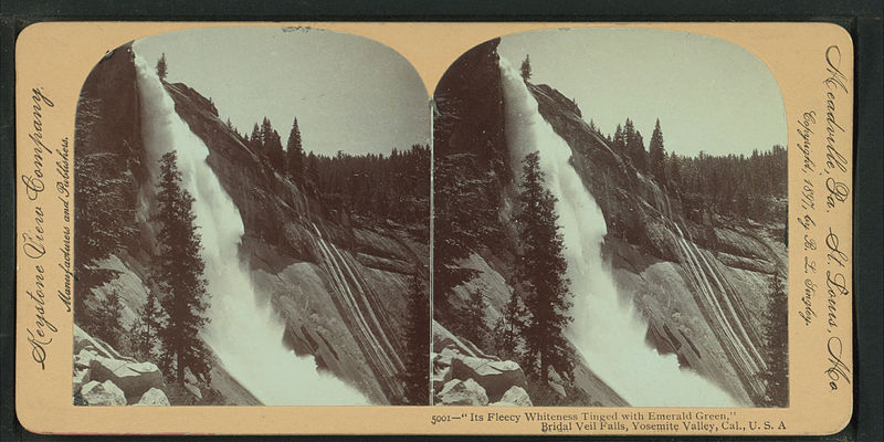 File:Bridal Veil Falls, Yosemite Valley, Cal., U.S.A, by Singley, B. L. (Benjamin Lloyd) 7.jpg