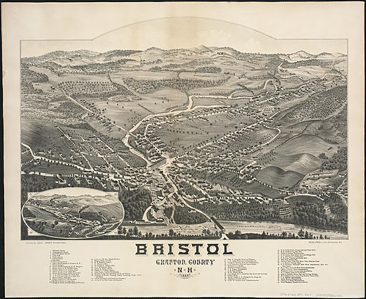 1884 bird's-eye view of Bristol