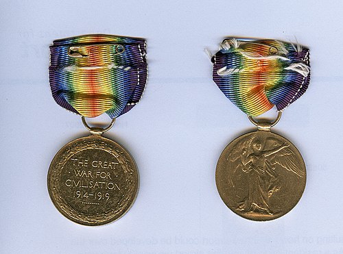 Victory Medal britannique pour la Première Guerre Mondiale.