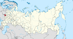Brjanskin alueen sijainti Venäjän federaatiossa