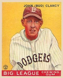 Bud Clancy hit one home run with Philadelphia in the 1934 season. BudClancyGoudeycard.jpg