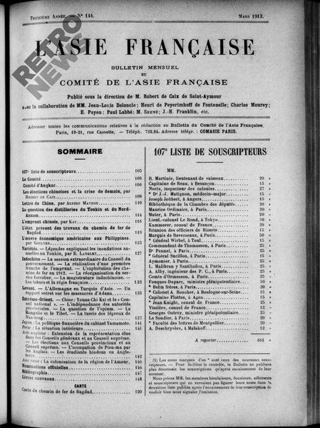 File:Bulletin du Comité de l'Asie française, numéro 144, mars 1913.pdf