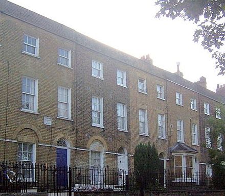 2 Ordnance Terrace, Chatham, Dickens's home 1817 – May 1821[13]