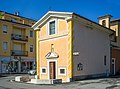 * Nomination: Sant'Antonio di Padova church, Villaggio Ferrari in Brescia. --Moroder 06:58, 6 June 2020 (UTC) * Review The building seems tilting to the left (look especially to the roof) and the shadow at the right should be brightened. -- Spurzem 10:02, 6 June 2020 (UTC) Comment Thanks for the review but I don't see anything wrong with this picture --Moroder 17:36, 6 June 2020 (UTC) Agreed, CCW tilt. See door of main object --George Chernilevsky 16:58, 13 June 2020 (UTC) * For now  Oppose. Slightly over-corrected perspective, possibly turned very slightly counterclockwise. But quite a lot of artifacts in the sky due to clumsy stamping away of (probably) mobile phone antennas or other junk on the roofs. --Smial 18:38, 13 June 2020 (UTC) Done Thanks for the hints. I fixed the sky and the verticals --Moroder 06:38, 15 June 2020 (UTC)