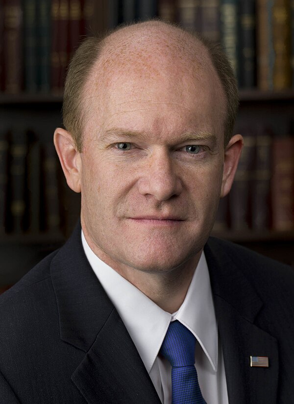 Image: Chris Coons, official portrait, 112th Congress (cropped)