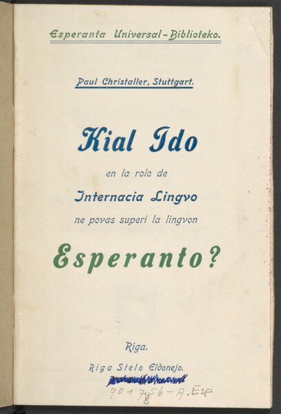 File:Christaller - Kial Ido en la rolo de Internacia Lingvo ne povas superi la lingvon Esperanto?, 1912.pdf