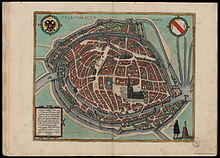 Plan de la ville en 1572.