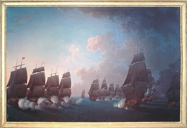 Combat de la Dominique, 17 Avril 1780, by Auguste Louis de Rossel de Cercy (1736–1804)
