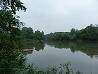 Conflux of the Tisza and Szamos river near Vásárosnemény