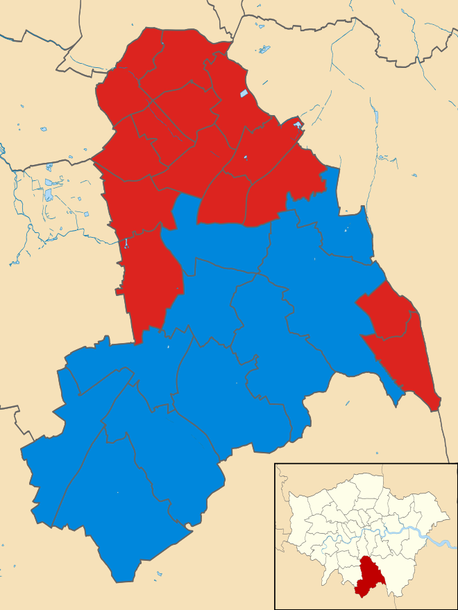 Croydon London UK local election 2014 map.svg