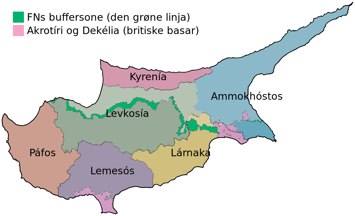 kart over kypros Distrikt Pa Kypros Wikipedia kart over kypros