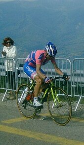 Photographie du coureur cycliste Damiano Cunego lors de la quatorzième étape du Tour de France 2011