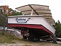 Deadrise workboat Barbara J at Tyler's Beach near Smithfield, VA.