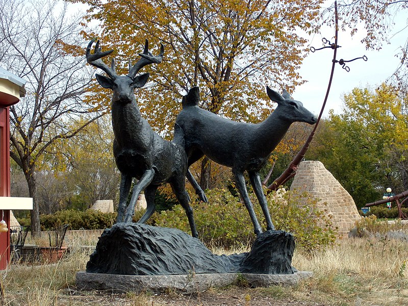 File:Deer Sculpture at the Forks in Winnipeg, Manitoba.JPG