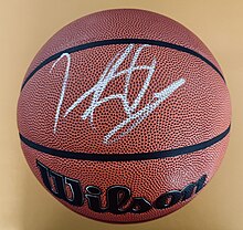 Dennis Rodman autographed Wilson basketball. Dennis Rodman Autographed Wilson Basketball.jpg