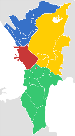 Districts of Metro Manila Districts of Metro Manila.svg