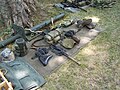 Replicas of German WW2 military weapons and field gear