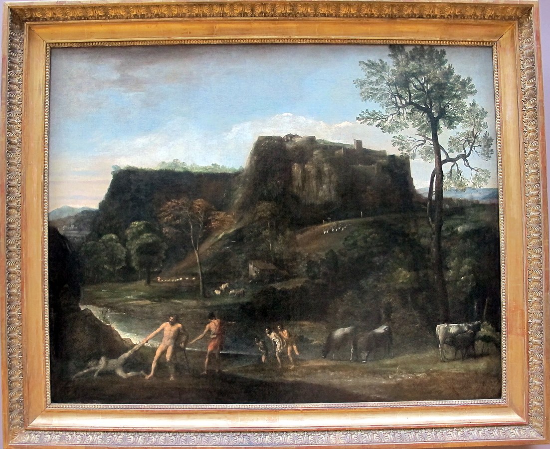 Paysage avec Hercule tirant Cacus de sa caverne