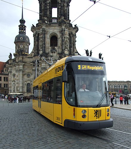 A tram in the Altstadt