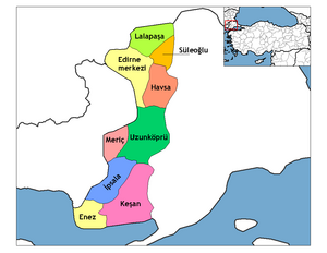 استان ادرنه: تاریخچه, ناحیه ها, جمعیت شناسی