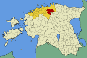 Harta comunei Anija în cadrul Estoniei