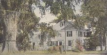 Elmfield, built in 1787, where summer resident John Greenleaf Whittier died in 1892. Image c. 1910 Elmfield, Hampton Falls, NH.jpg