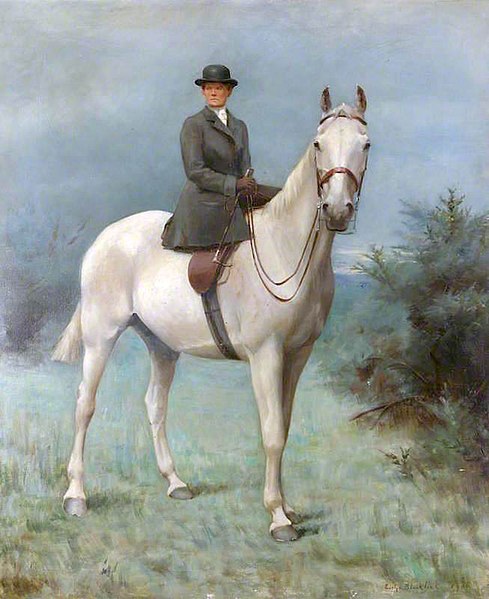 File:Evelyn Blacklock - Alice Mary Darby, Mrs Francis Alexander Wolryche-Whitmore, on Horseback.jpg