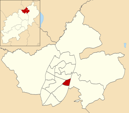 Location of Exeter ward